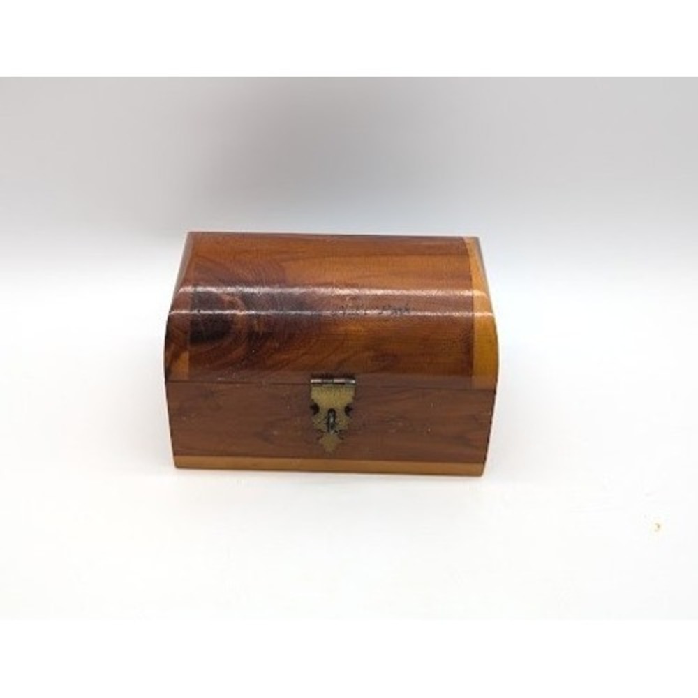 Vintage Yellowstone National Park‎ Cedar Wood Trinket Box Chest Souvenir Jewelry
